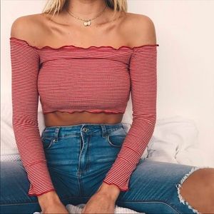Off the shoulder shirt